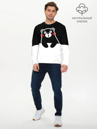 Мужской лонгслив базовый / Kumamon повис