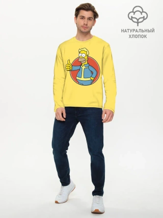 Мужской лонгслив базовый / Homer Fallout