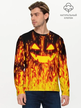 Мужской лонгслив базовый / FIRE PUMPKIN