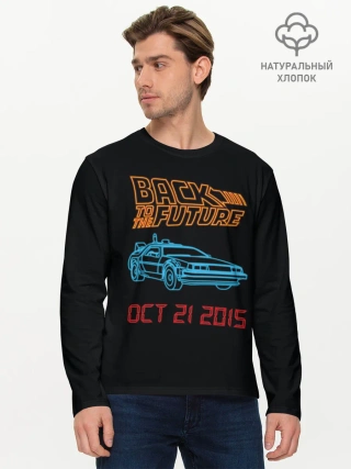 Мужской лонгслив базовый / Back to the future_10