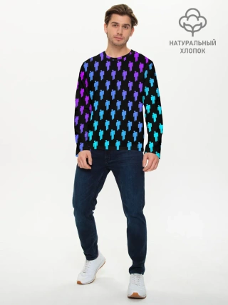 Мужской лонгслив базовый / BILLIE EILISH PATTERN