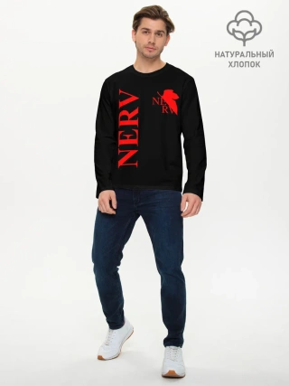 Мужской лонгслив базовый / Nerv red
