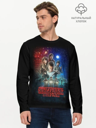 Мужской лонгслив базовый / Stranger Things