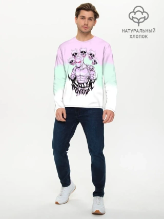 Мужской лонгслив базовый / KILLER QUEEN 5 черепов