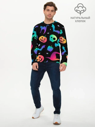 Мужской лонгслив базовый / RAINBOW HALLOWEEN | ХЭЛЛУИН