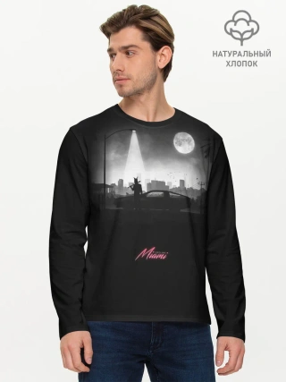 Мужской лонгслив базовый / Miami Black