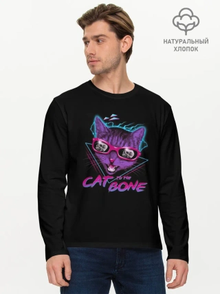 Мужской лонгслив базовый / Cat To The Bone