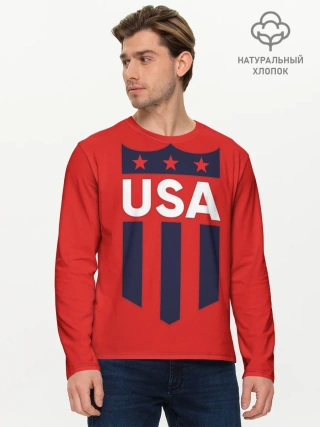 Мужской лонгслив базовый / USA
