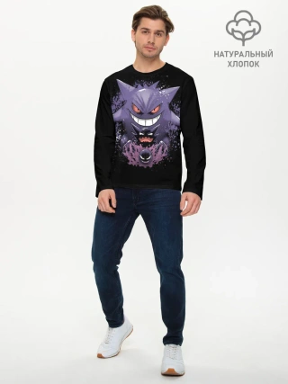 Мужской лонгслив базовый / Pokemon Gengar Rubber