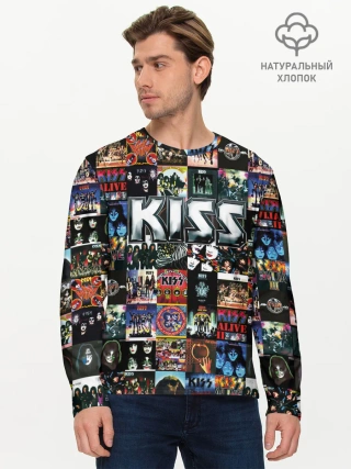 Мужской лонгслив базовый / Kiss