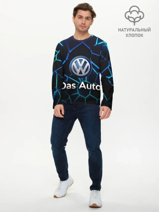 Мужской лонгслив базовый / Volkswagen слоган Das Auto
