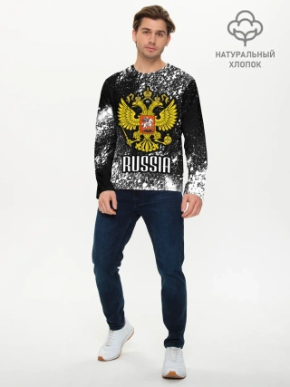 Мужской лонгслив базовый / Russia