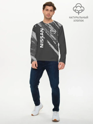 Мужской лонгслив базовый / Nissan Car / Ниссан