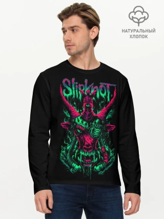 Мужской лонгслив базовый / Slipknot криповый козел