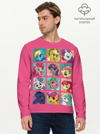 Мужской лонгслив базовый / My little pony