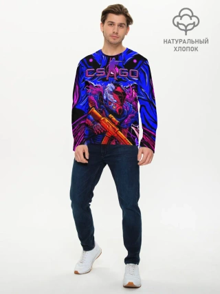 Мужской лонгслив базовый / CS GO hyper beast IMBAskin