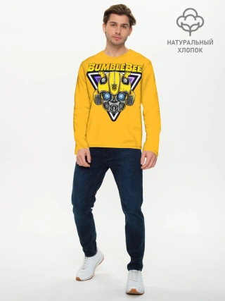 Мужской лонгслив базовый / Трансформеры Bumblebee