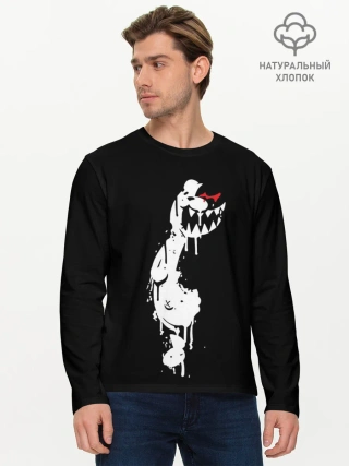 Мужской лонгслив базовый / MONOKUMA в темноте