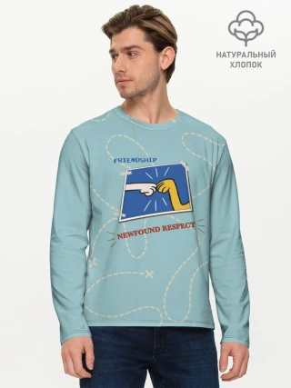 Мужской лонгслив базовый / Friendship. Adventure time
