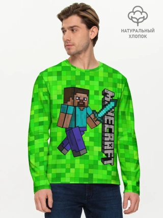 Мужской лонгслив базовый / MINECRAFT