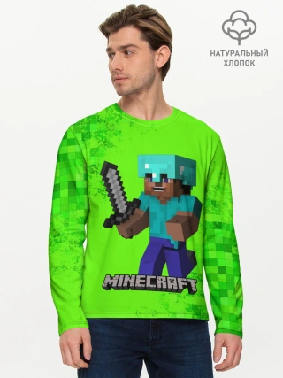 Мужской лонгслив базовый / MINECRAFT