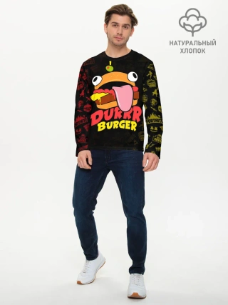 Мужской лонгслив базовый / Fortnite Durrr Burger