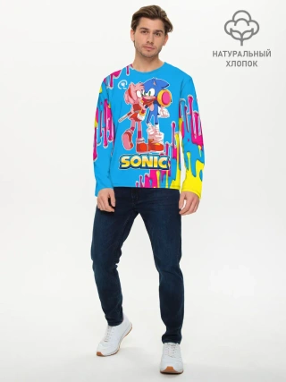 Мужской лонгслив базовый / Sonic