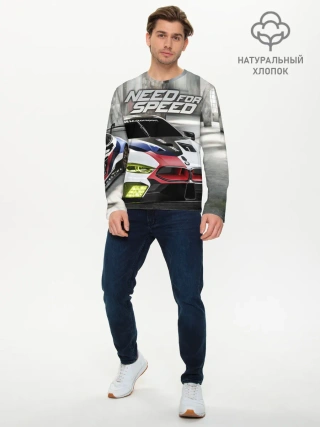 Мужской лонгслив базовый / Need for Speed