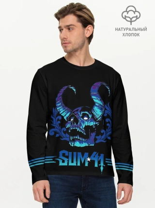 Мужской лонгслив базовый / Horned skull