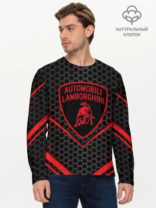 Мужской лонгслив базовый / Lamborghini | Ламборгини