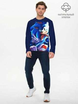 Мужской лонгслив базовый / Sonic