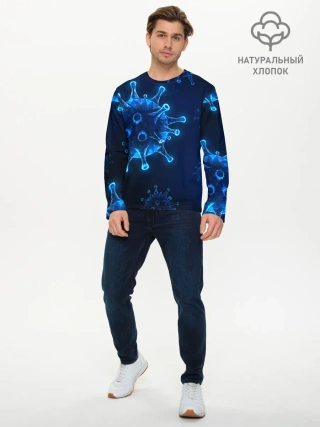 Мужской лонгслив базовый / Коронавирус