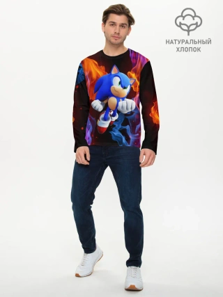 Мужской лонгслив базовый / SONIC
