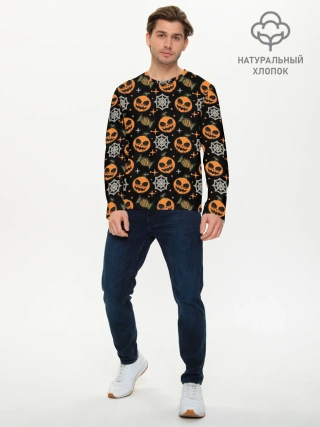 Мужской лонгслив базовый / Patern Halloween 26