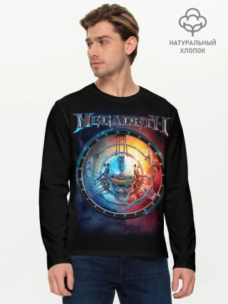 Мужской лонгслив базовый / Megadeth, Super Collider