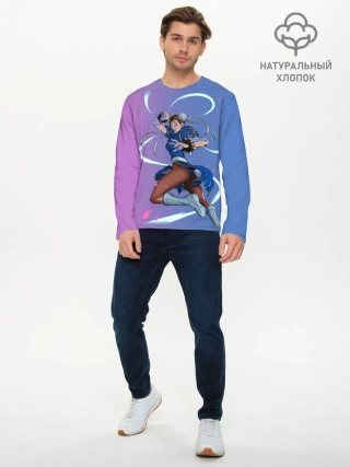 Мужской лонгслив базовый / Dengerous Chun Li