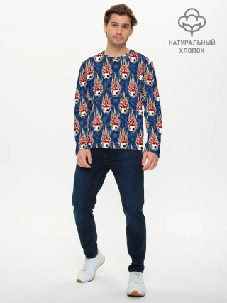 Мужской лонгслив базовый / Футбольные Мячи