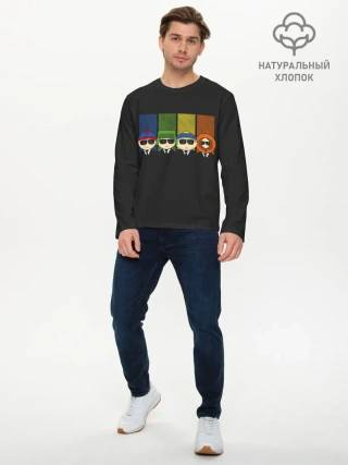 Мужской лонгслив базовый / South park FBI
