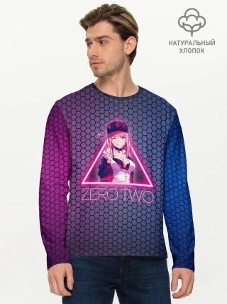 Мужской лонгслив базовый / Zero Two в треугольнике