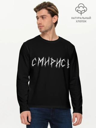 Мужской лонгслив базовый / Смирись