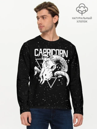Мужской лонгслив базовый / Dark Capricorn