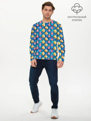 Мужской лонгслив базовый / Новогодние Украшения