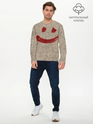 Мужской лонгслив базовый / Red Smile