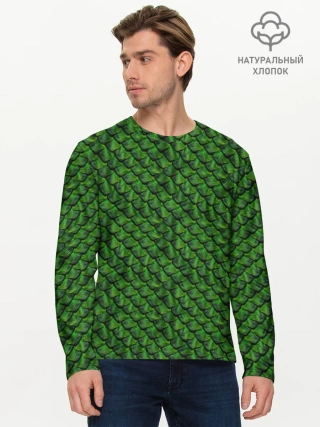 Мужской лонгслив базовый / Reptile Scales