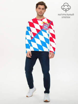 Мужской лонгслив базовый / ФК БАВАРИЯ / BAYERN / МЮНХЕН