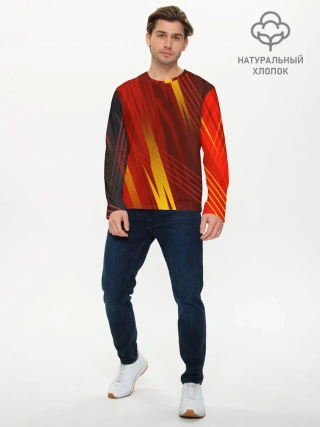 Мужской лонгслив базовый / Red sport style