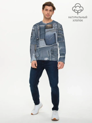 Мужской лонгслив базовый / Jeans life