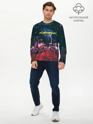 Мужской лонгслив базовый / Cyberpunk 2077