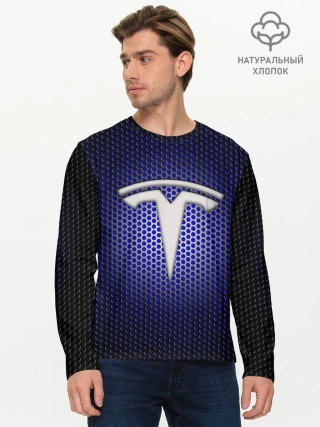 Мужской лонгслив базовый / Космические технологии TESLA