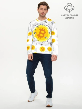Мужской лонгслив базовый / БИТКОИН | BITCOIN